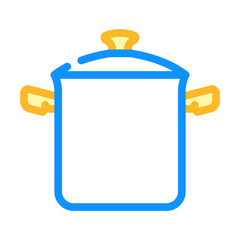 kitchen pot cooking color icon vector. kitchen pot cooking sign. isolated symbol illustration