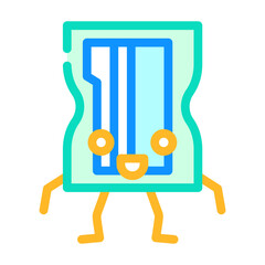 sharpener school character color icon vector. sharpener school character sign. isolated symbol illustration