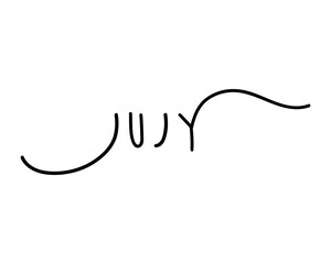 July hand written vector template elements