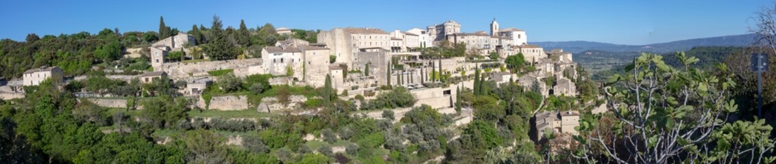 Fototapeta na wymiar Panoramic view of Gordes - Vaucluse - Provence - France