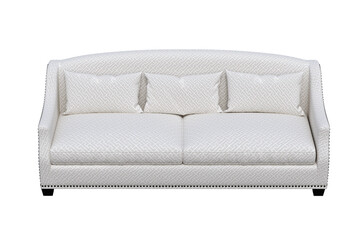 sofa isolate on a transparent background, interior furniture, 3D illustration, cg render