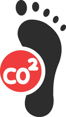 carbon footprint Vector Icon
