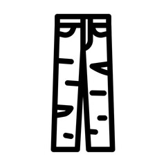 denim pants for men line icon vector. denim pants for men sign. isolated contour symbol black illustration