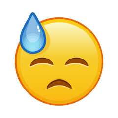 Face in cold sweat Large size of yellow emoji smile
