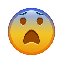 Face in fear Large size of yellow emoji smile