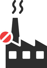 Stop Smokestack Vector Icon
