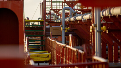 Safe passage on the ship's cargo deck