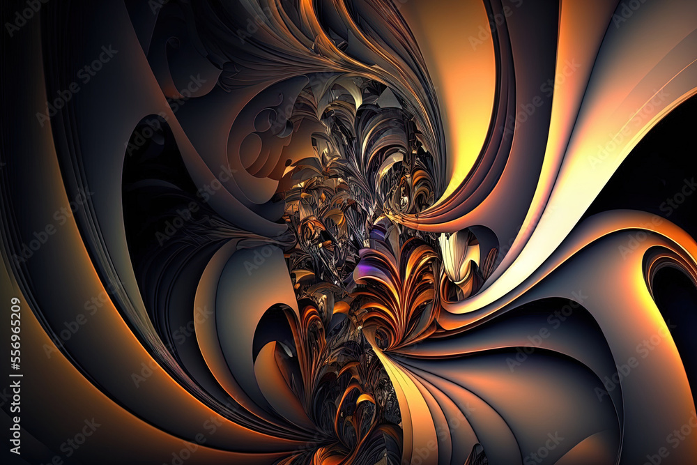 Aufkleber excellent backdrop with abstract figure. ed. fractal. generative ai