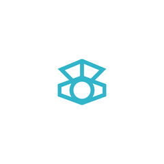 eye focus logo design vector sign