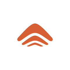 arrow up logo design vector sign