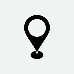 Pin map located icon vector logo design template