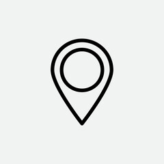 Pin map located icon vector logo design template