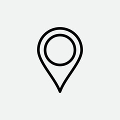 Pin map located icon vector logo design template