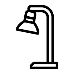 reading table lamp line icon vector. reading table lamp sign. isolated contour symbol black illustration