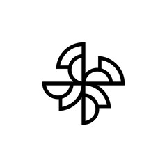 simple mandala logo design vector