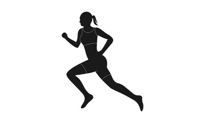 Fototapeta na wymiar Women runner illustration vector design