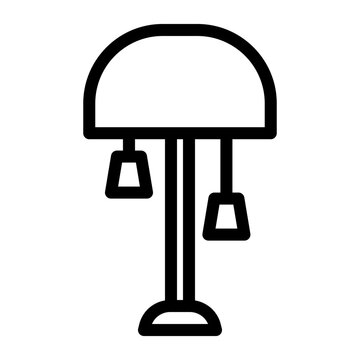 recommend clip art: electric table lamp line icon vector. electric table lamp sign. isolated contour symbol black illustration