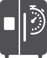 Freezer control icon, Cooling control icon black vector