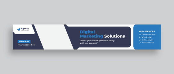Digital marketing large web banner, social cover template, Horizontal web banner or corporate business banner template
