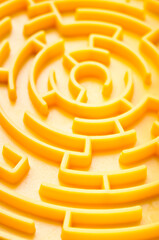 yellow round labyrinth 