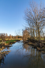 A view along the river, at Barcombe Mills near Lewes in Sussex