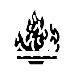 burn fire glyph icon vector. burn fire sign. isolated symbol illustration