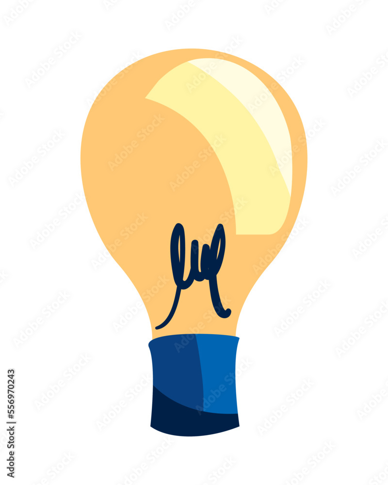 Canvas Prints flat light bulb