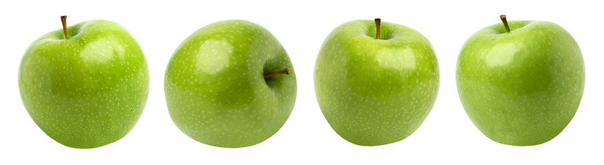 fresh green apple isolated, transparent png, collection, PNG format, collection, cut out