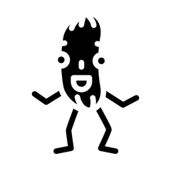 weenie meat character glyph icon vector. weenie meat character sign. isolated symbol illustration