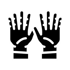 ten number hand gesture glyph icon vector. ten number hand gesture sign. isolated symbol illustration