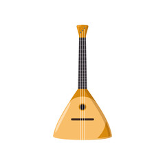 Traditional Russian balalaika cartoon illustration. Colorful musical instrument isolated on white background. Music, hobby concept. - obrazy, fototapety, plakaty