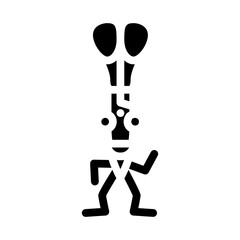 scissors school character glyph icon vector. scissors school character sign. isolated symbol illustration