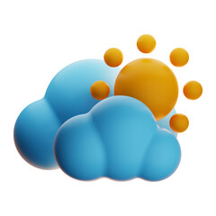 Premium Weather sun icon 3d rendering on isolated background PNG