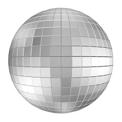 3D render, Silver disco ball.	
