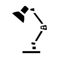 night table lamp glyph icon vector. night table lamp sign. isolated symbol illustration