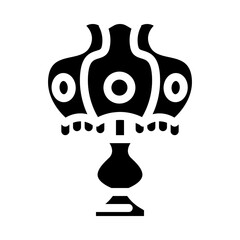 retro table lamp glyph icon vector. retro table lamp sign. isolated symbol illustration