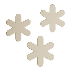 Obraz premium Premium Weather snowflakes icon 3d rendering on isolated background