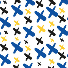 Cross Pattern Color 2D Illustration