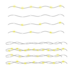 3d garlands collection with lights