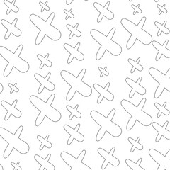 Cross Pattern Outline 2D Illustration