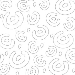 Half Circle Pattern Outline 2D Illustration