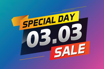 special day 03 03 word concept vector illustration with megaphone and 3d style, landing page, template, ui, web, mobile app, poster, banner, flyer, background, gift card, coupon, label, wallpaper