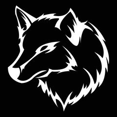 wolves logo, fox, wolf head, animal vetor and logo design wild roar dog illustration, abstract for game logo symbol head animal