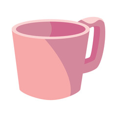 flat pink coffee cup