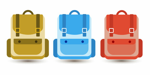 pastel backpack vector