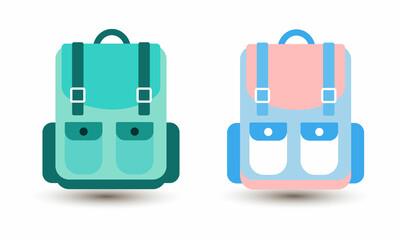 pastel backpack vector