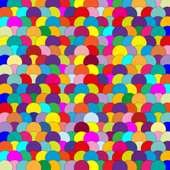 Fondo geométrico abstracto con círculos de colores 2.