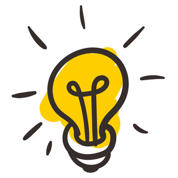 recommend clip art: Light bulb doodle, hand drawn idea icon sketch
