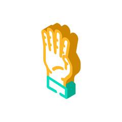 four number hand gesture isometric icon vector. four number hand gesture sign. isolated symbol illustration