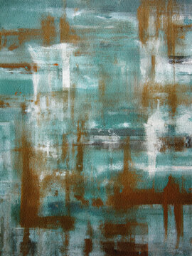 Colorful painting with abstract stains